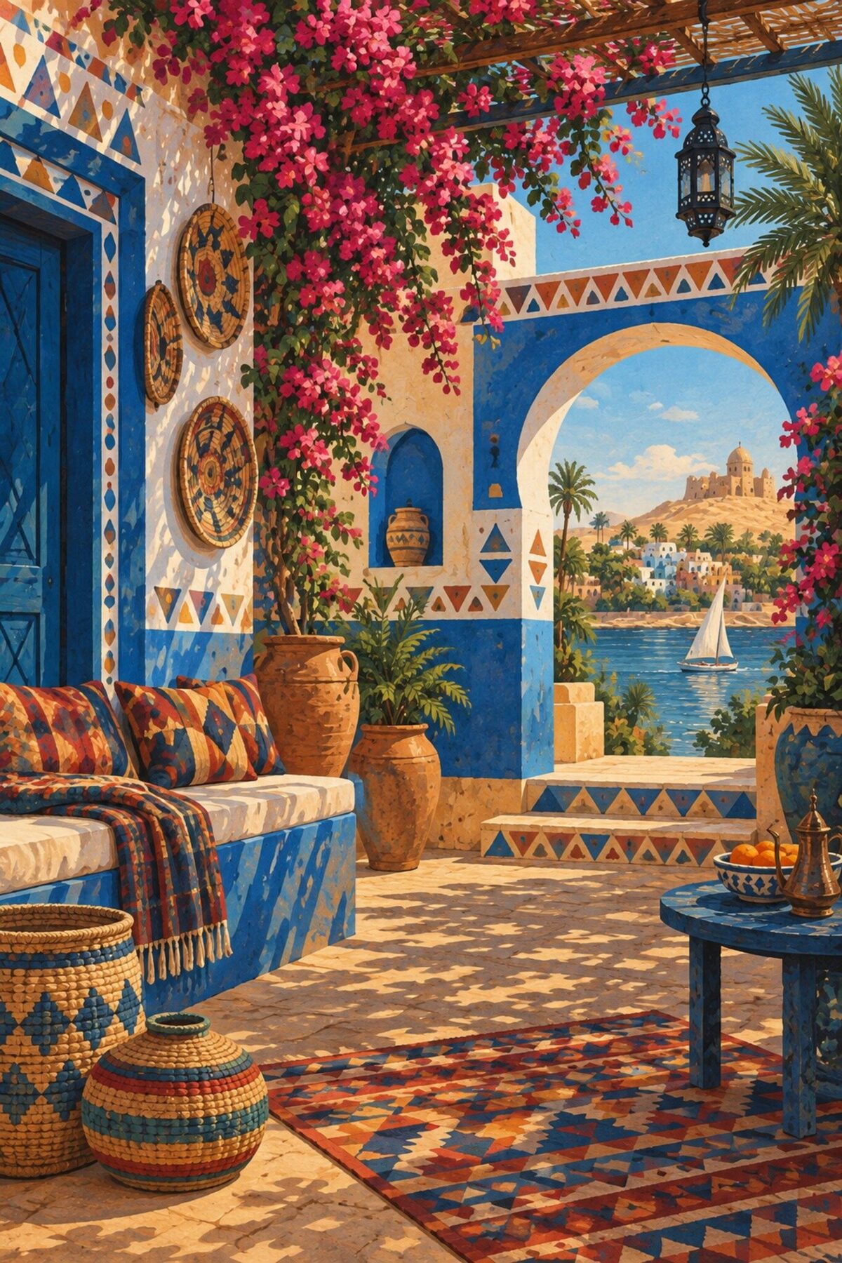 لوحة فناء نوبي